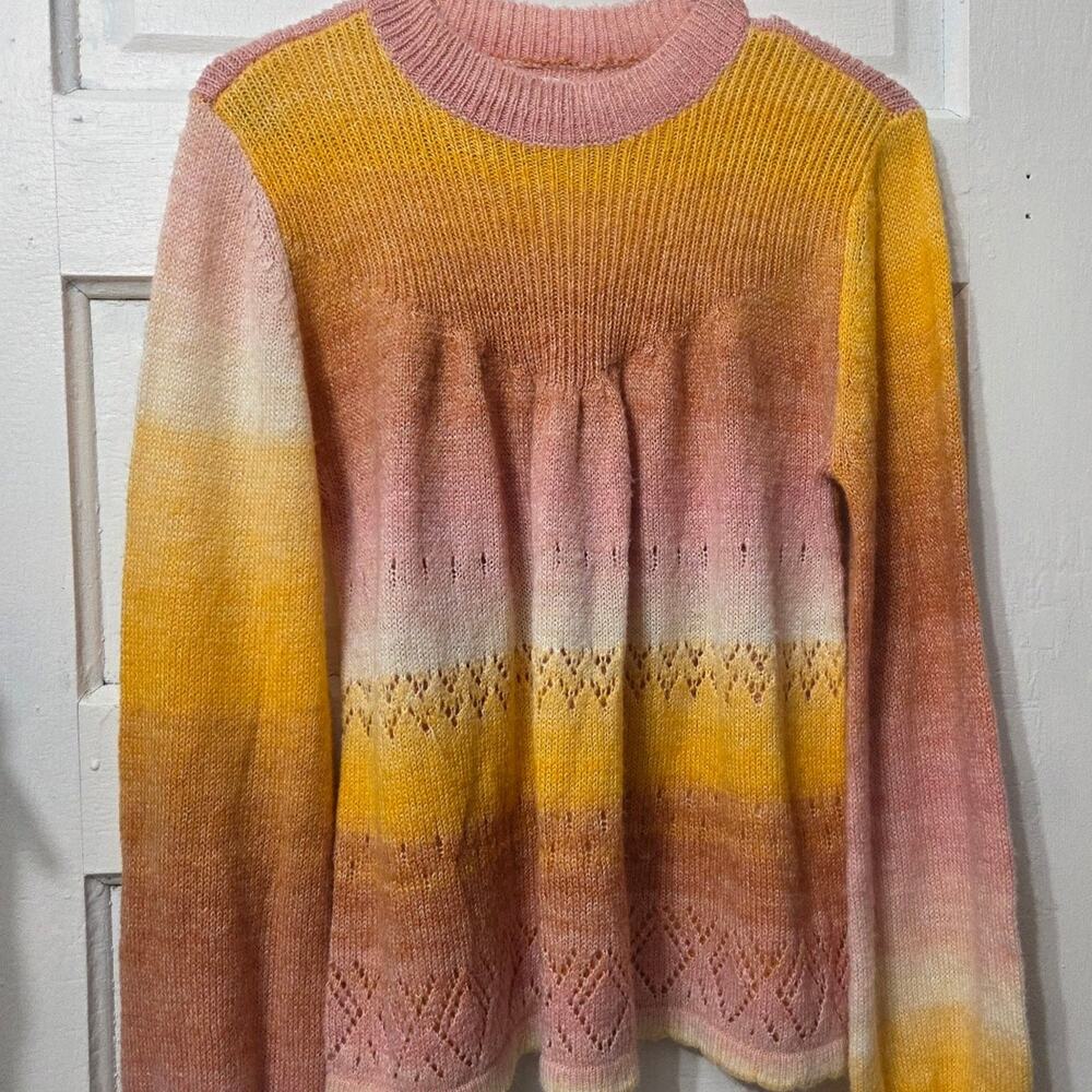 Lauren Conrad light weight sweater women's size M, multi-colored